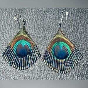 Peacock Feather Earrings